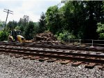 Furnace Creek flood debris pile